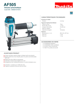 Fiche produit Makita AF505