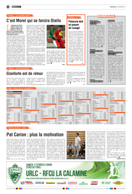 C`est Morel qui se farcira Diallo - La Louvi&egrave;re