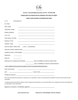 formulaire de réservation de groupe