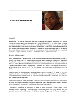 Marius ANDRIAMPARANY - Institut Français de Madagascar