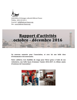 Rapport activités oct-dec 2016 r