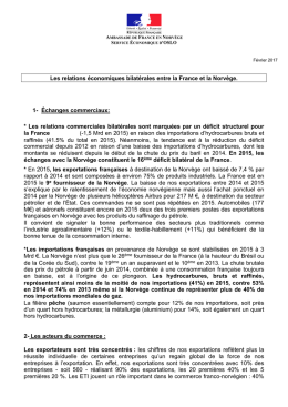 Les relations économiques bilatérales entre la France et la Norvège