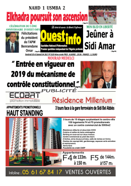 Vendredi 03 et Samedi 04 Février 2017 - Ouest-Info