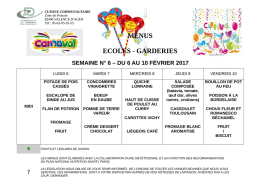 S6 - du 6 au 12 fevrier