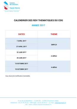 Téléchargez le calendrier 2017