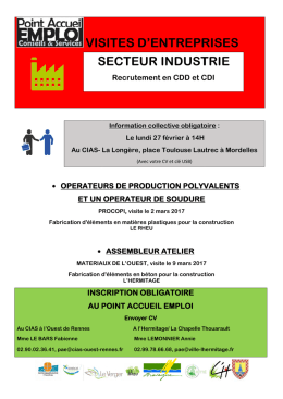 visite secteur in visites d`entreprise secteur industrie `entreprises r