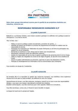 responsable ressources humaines h/f - Marcq-en