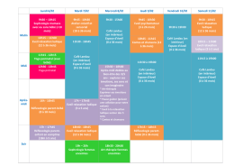 PLANNING Vacances de F&eacute;vrier