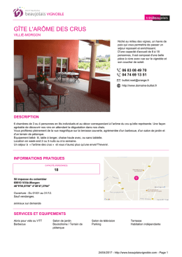 g&icirc;te l`ar&ocirc;me des crus