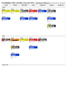 T&eacute;l&eacute;charger le planning