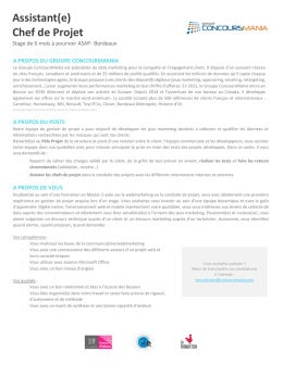Assistant(e) Chef de Projet