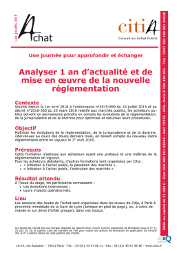 Le programme détaillé
