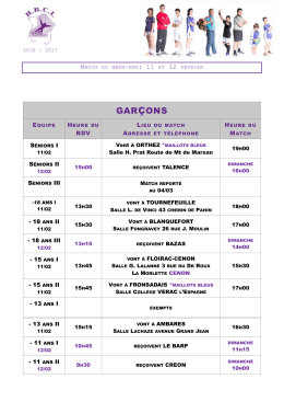 gar&ccedil;ons - Handball Club Libourne