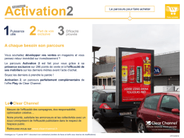Activation2 A chaque besoin son parcours