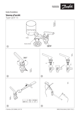 Vanne d`arrêt Type QDV 15
