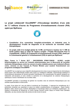 communique de presse