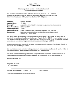 Acquisition d`une (1) sc&egrave;ne mobile avec