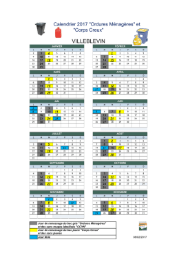 calendrier 2017 VILLEBLEVIN