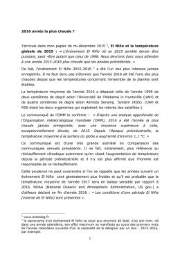 températures 2016