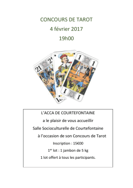 oncours de tarot 4 fevrier 2017