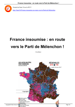 Frrance insoumise : en route vers le Parti de
