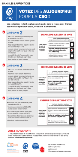 Exemple du bulletin dans Laurentides - stpl