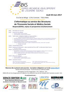 L`Informatique au service des Structures de l`Economie Sociale et