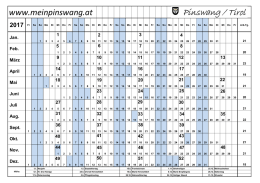 Kalender 2017 - Mein Pinswang