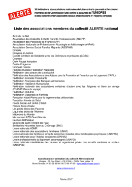 Liste associations membres d`ALERTE