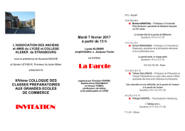 XIVème COLLOQUE DES CLASSES
