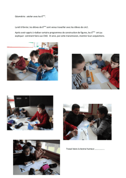 Atelier g&eacute;om&eacute;trie avec les 6&egrave;mes