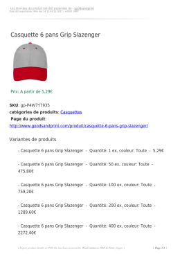 Casquette 6 pans Grip Slazenger