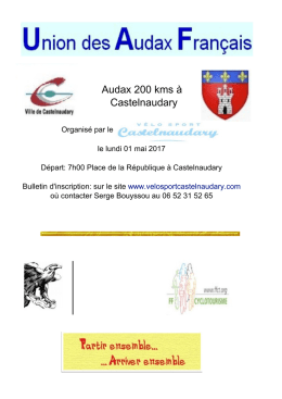 Audax 200 kms &agrave; Castelnaudary