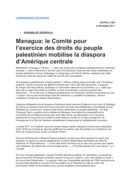 Managua: le Comité pour l`exercice des droits du peuple