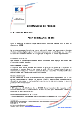 le communique de presse - format : PDF - 0,10 Mb