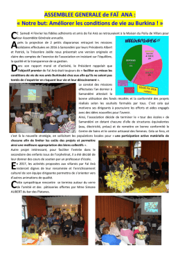 Assembl&eacute;e G&eacute;n&eacute;rale chez Fa&iuml; Ana