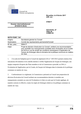 5786/17 pad 1 DG D 1 A 1. &Agrave; la suite de l`adoption par le Conseil du