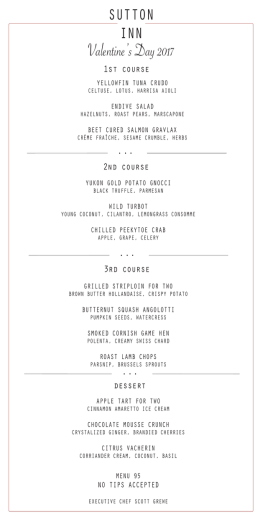 see our valentine`s day menu