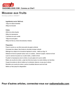 Mousse aux fruits