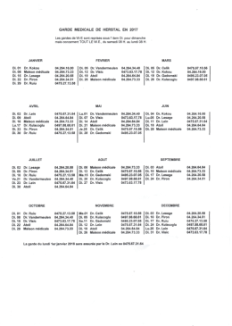 GARDE MEDICALE DE HERSTAL EN 2017