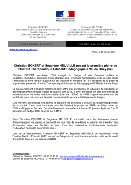 CP - Déplacement Christian ECKERT et Ségolène NEUVILLE en