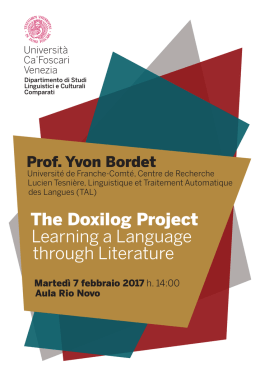 The Doxilog Project Learning a Language through Literature