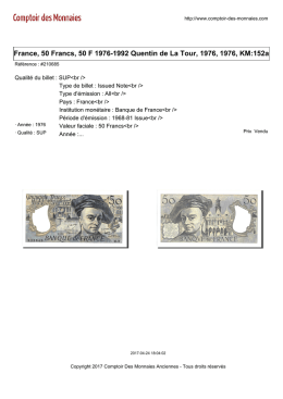France, 50 Francs, 50 F 1976-1992 Quentin de La Tour, 1976, 1976