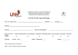 Carnet d`auto apprentissage - Universidad Autónoma del Estado de