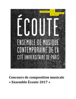 Concours de composition musicale « Ensemble Écoute - Macite-u