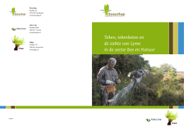Leaflet wat u moet weten over tekenbeten en de ziekte van Lyme
