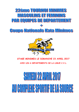 stage minimes le dimanche 23 avril 2017