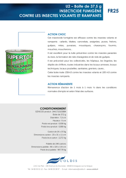 FR25 U2 – Boite de 37,5 g INSECTICIDE FUMIGÈNE CONTRE LES