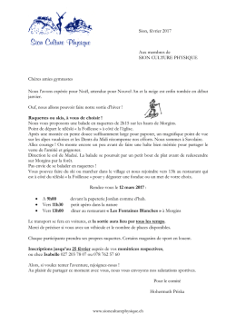 Toutes les infos - Sion Culture Physique
