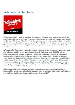 Solidaires étudiant-es